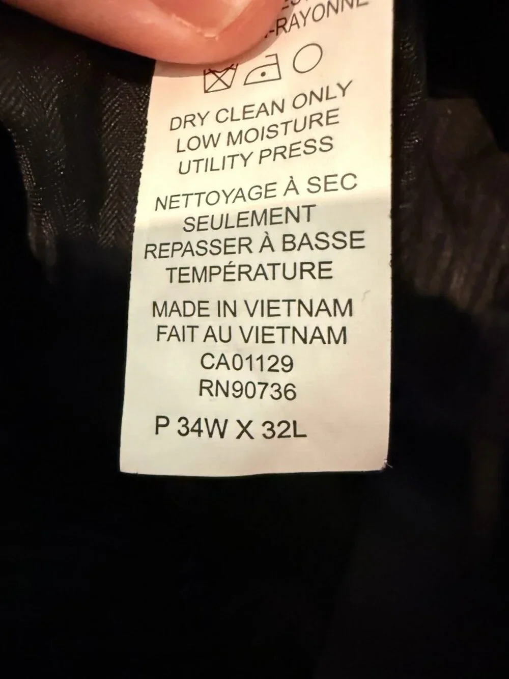 Van Heusen Men's Suit 36S Navy